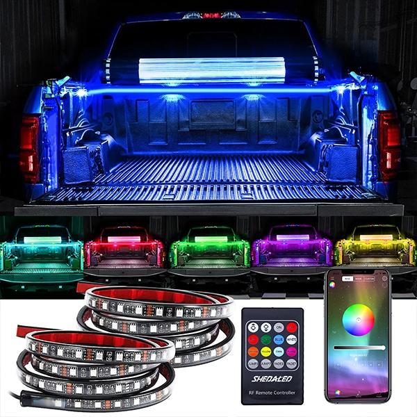 60 inch Flexible Tailgate Light Bar with Reverse Brake Turn Signal for Trucks Pickup SUV Trailers Triple LED Tail Light strip
